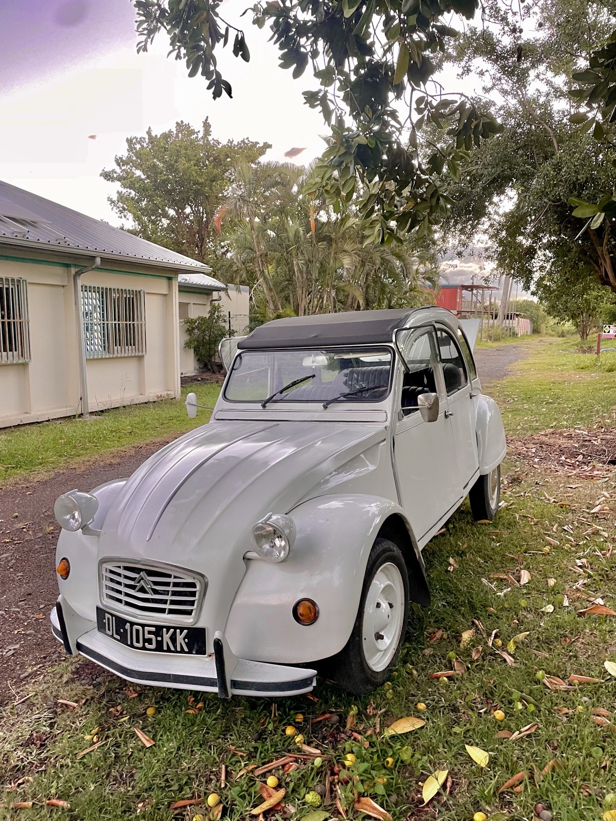 2CV blanche, autre angle